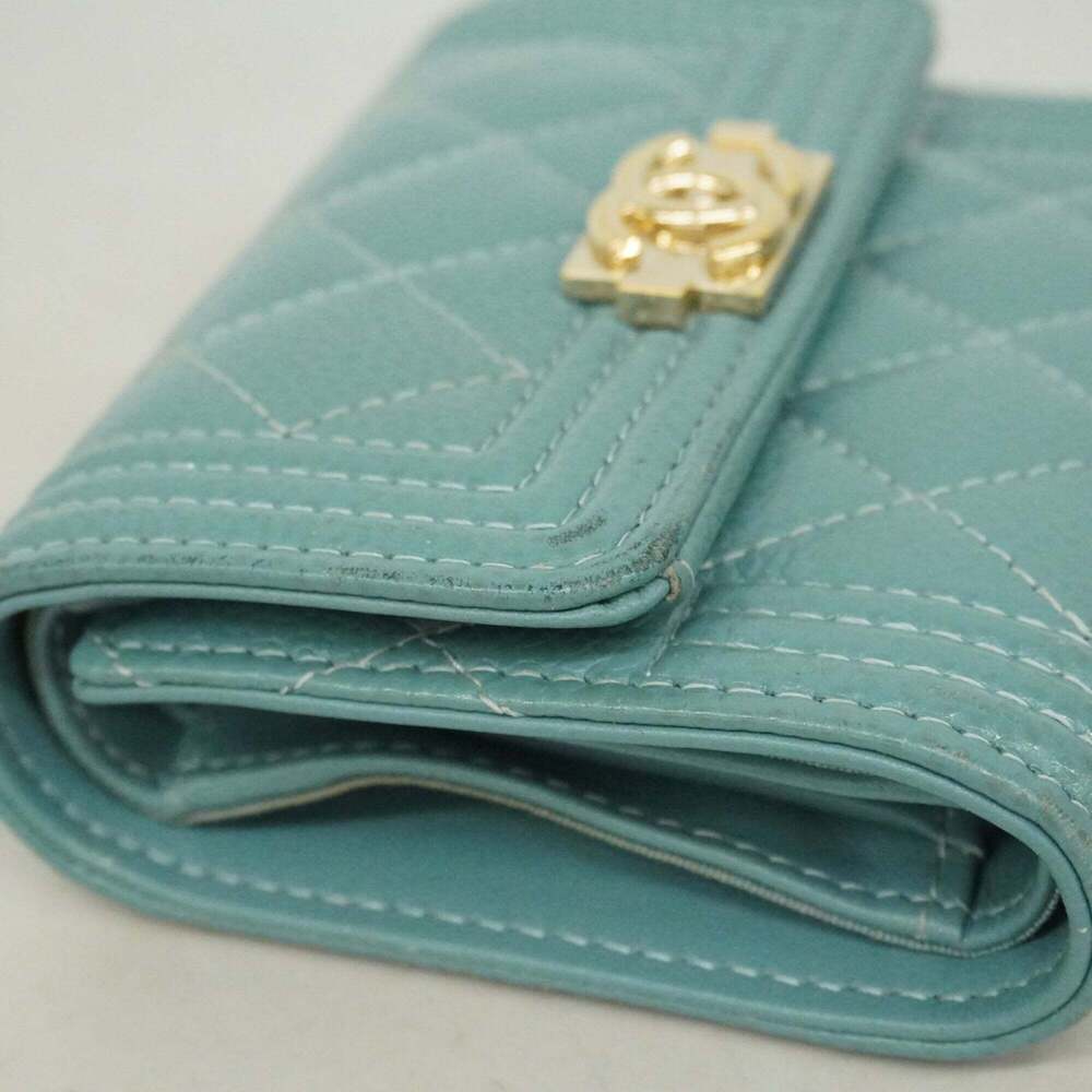 CHANEL Blue Caviar Leather Wallet - Picture 5 of 8